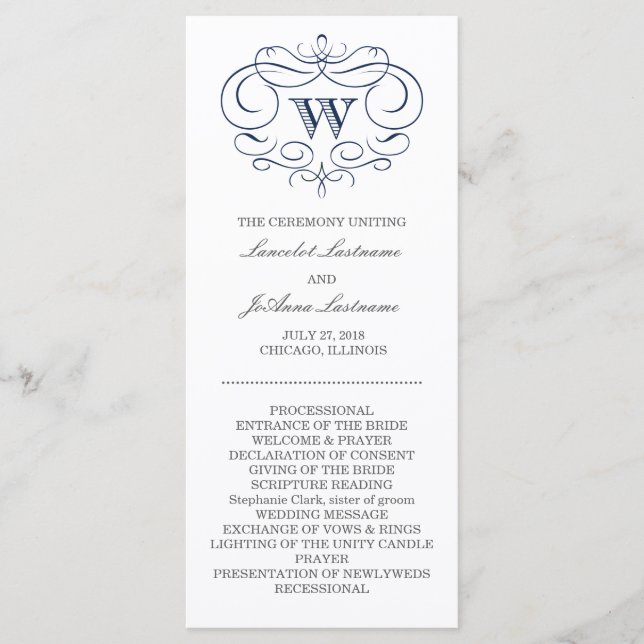 Programa de Casamento de Quadro de Rolagem (Frente)