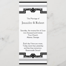 Programa de Casamento de Quadros de Arte de Prata