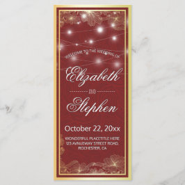 Programa de Casamento de Quadros Florais Elegante 