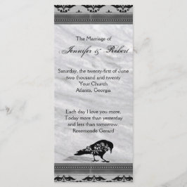 Programa de Casamento de Quadros Góticos Raven Neg