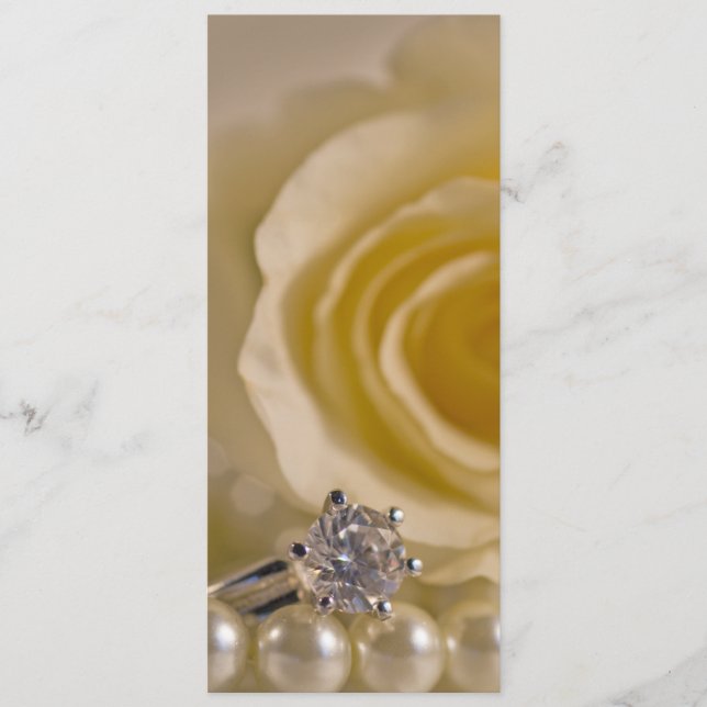 Programa de Casamento de Rosa Branca e Pérolas (Frente)