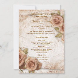 Programa de Casamento de Rosas de Cor Suave