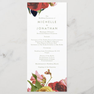 Programa de Casamento de Rosas do Jardim Inglês