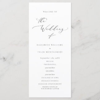 Programa de Casamento de Script Elegante