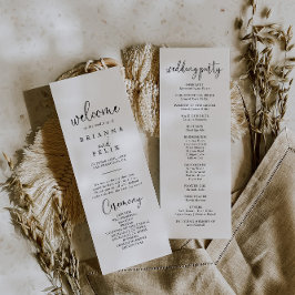 Programa de Casamento de Script Elegante para Cali