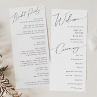 Programa de Casamento de Script Minimalista Whimsi