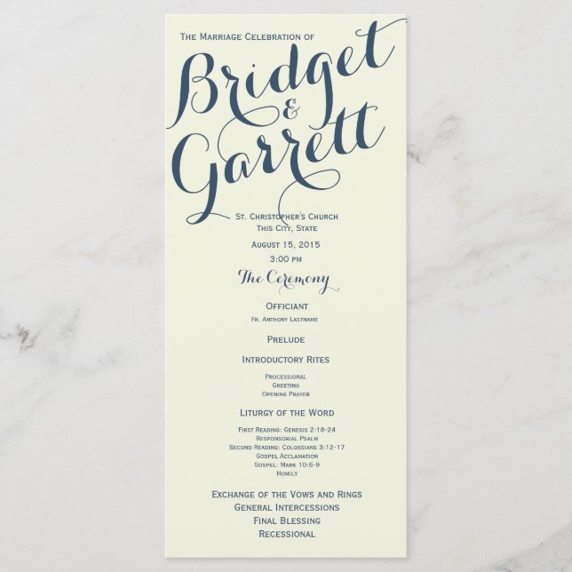 Programa de Casamento de Texto da Ivory Designer (Frente)