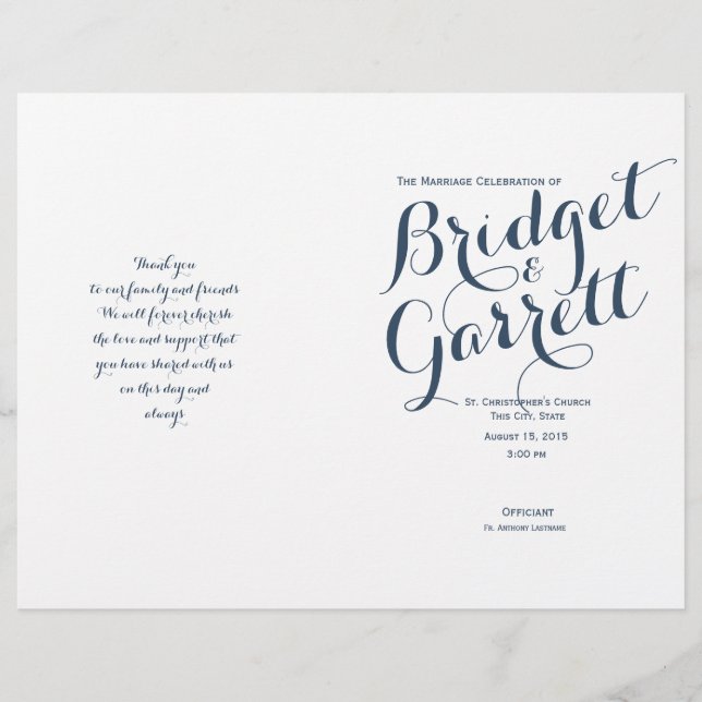 Programa de Casamento de Texto do Designer (Frente)