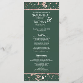 Programa de Casamento de Tintas Verdes Douradas pa