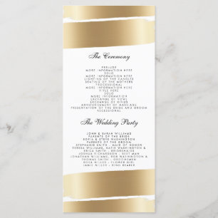 Programa de Casamento de Traços de Pincel Branco e
