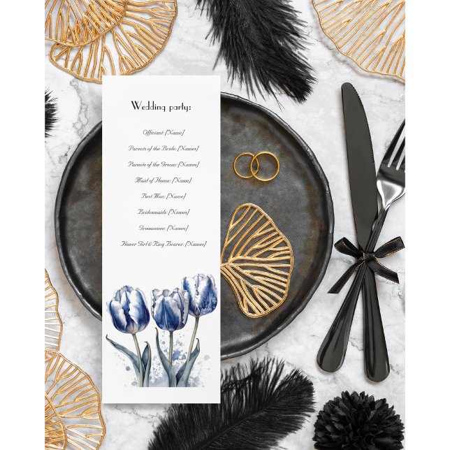 Programa de Casamento de Tulipas Azul Delft (Criador carregado)