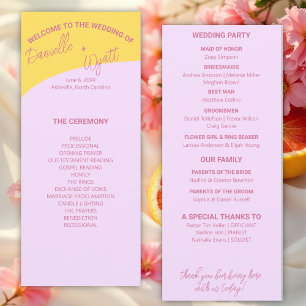 Programa de Casamento de Verão Italiano Moderno