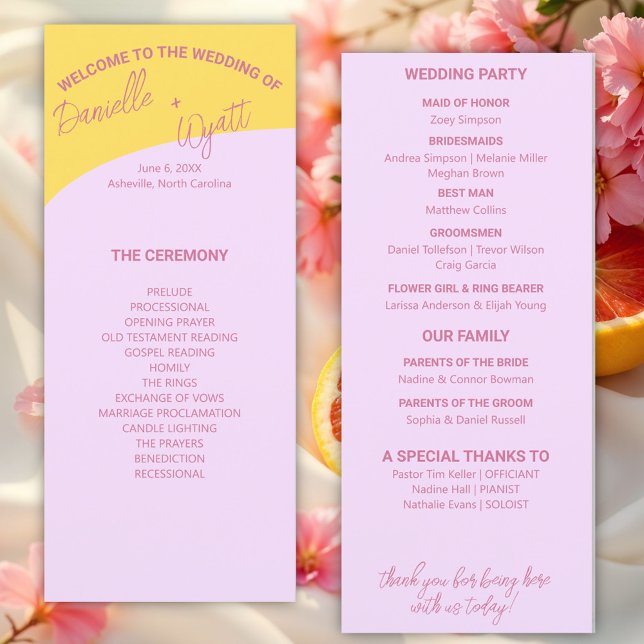 Programa de Casamento de Verão Italiano Moderno (Criador carregado)