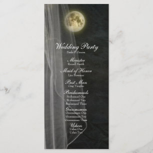 Programa de Casamento de Véus Noturnos Pretos de L