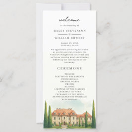Programa de Casamento de Villa Watercolor Italiano