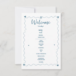 Programa de Casamento Desenrolado desenhado à mão