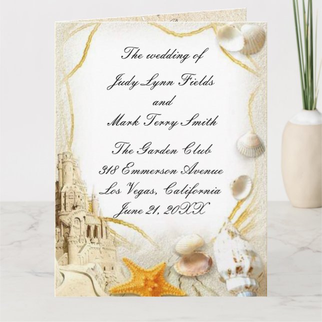 Programa de Casamento do Castelo de Praia (Frente)