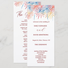 Programa de Casamento do Dia 4 de Julho com Fogos 