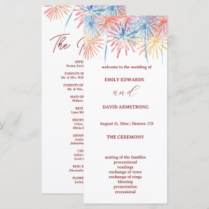 Programa de Casamento do Dia 4 de Julho com Fogos