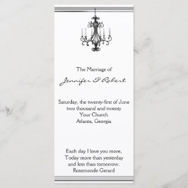 Programa de Casamento do Glamor Chandelier de Holl