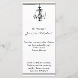 Programa de Casamento do Glamor Chandelier de Holl