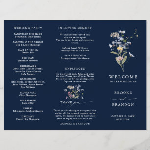 Programa de Casamento do Jardim dos Prados de Flor