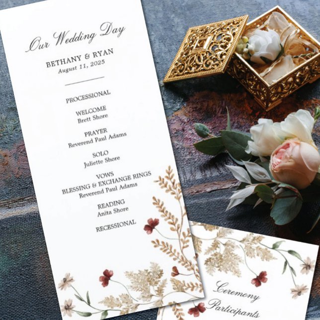 Programa de Casamento do Jardim Sedona (Criador carregado)