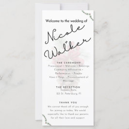 Programa de casamento do tema Natal personalizado