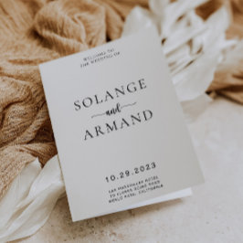 Programa de Casamento Dobrado Clássico da Caligraf