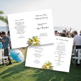 Programa de Casamento Dobrado Com Flores de Frangi