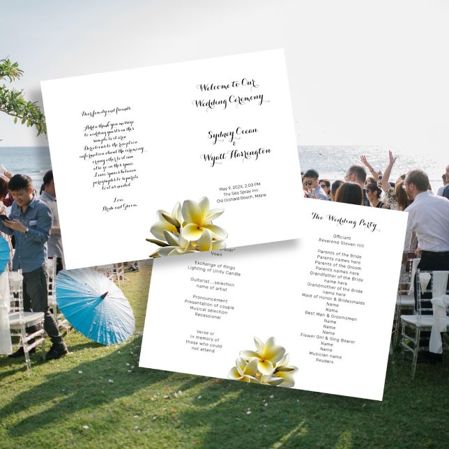 Programa de Casamento Dobrado Com Flores de Frangi (Criador carregado)
