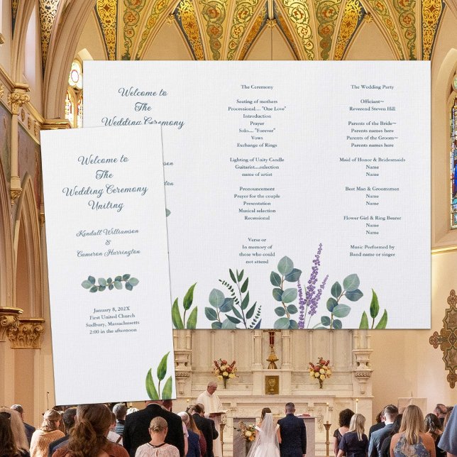 Programa de Casamento Dobrado com Ramos de Eucalip (Criador carregado)