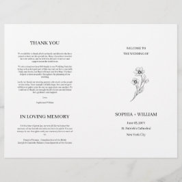 Programa de Casamento Dobrado da Tipografia Sophia