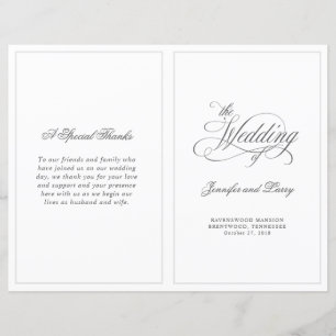 Programa de Casamento Dobrado de Script de Caligra