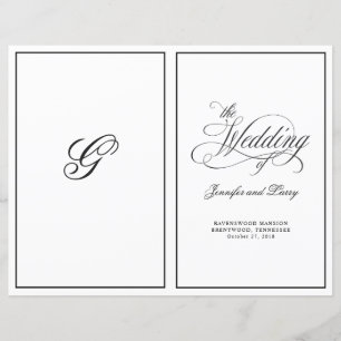 Programa de Casamento Dobrado de Script de Caligra