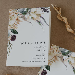 Programa de Casamento Dobrado do Floral Branco