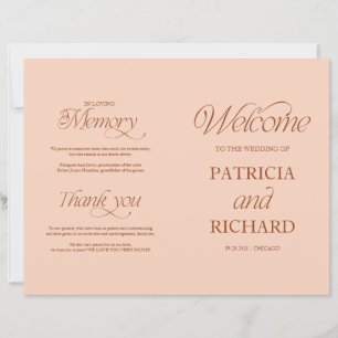 Programa de Casamento Dobrado Minimalista de Pêsse