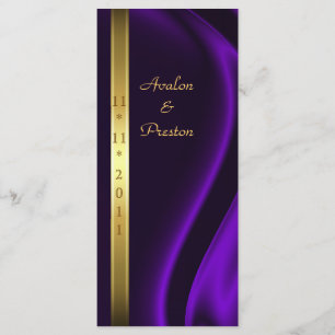 Programa de Casamento Dourado da Seda Roxo do Marq