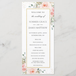 Programa de Casamento Dourado de Folhas  Flóridas 
