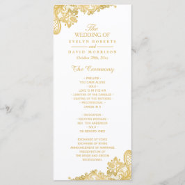 Programa de Casamento Dourado de Locais Elegante e