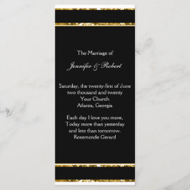 Programa de Casamento Dourado e Branco