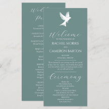 Programa de Casamento Dove Classic Script Cerimôni