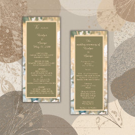 Programa de casamento e menu de Pastel Wildflower 