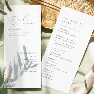 Programa de Casamento Elegante Boho Chic com Flore