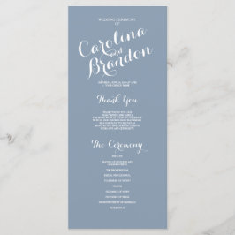 Programa de Casamento Elegante com Letra Clássica 