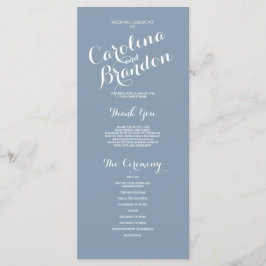 Programa de Casamento Elegante com Letra Clássica 