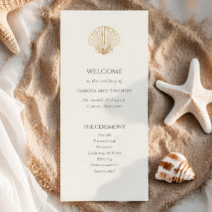 Programa de Casamento Elegante Concha do Mar em Do