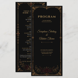 Programa de Casamento Elegante Dark Gothic