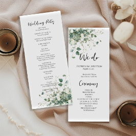 Programa de casamento Elegante de Cores d'Água