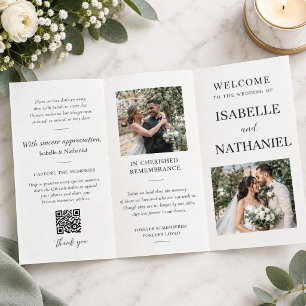 Programa de Casamento Elegante e Memorial   Em Mem